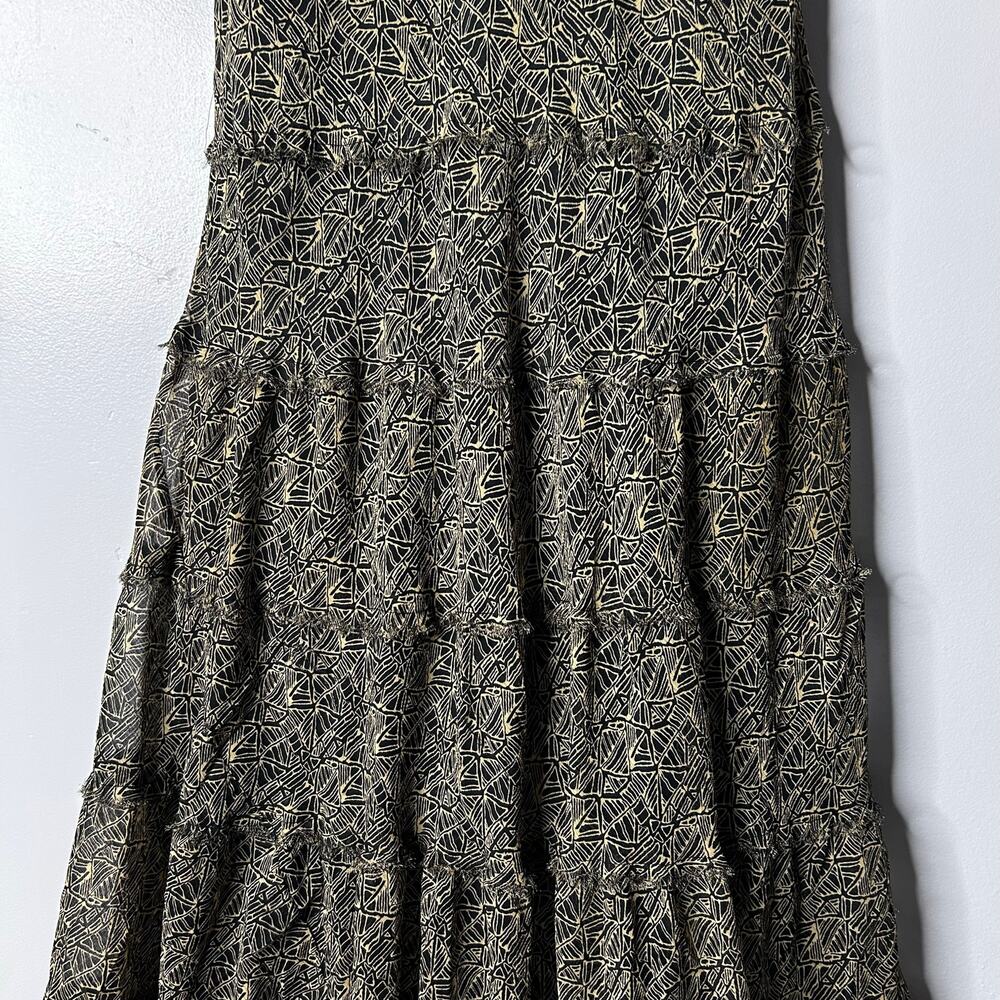VTG Jones NY Womens Y2K Forest Fairy Tiered Maxi Dress Whimsigoth Grunge Sz 8 - Picture 6 of 8